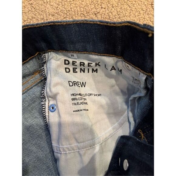 Derek Lam Drew High Rise Denim Cut-Off Shorts Size 25 - Picture 5 of 5